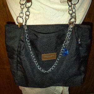 Black Chain Tote Bag